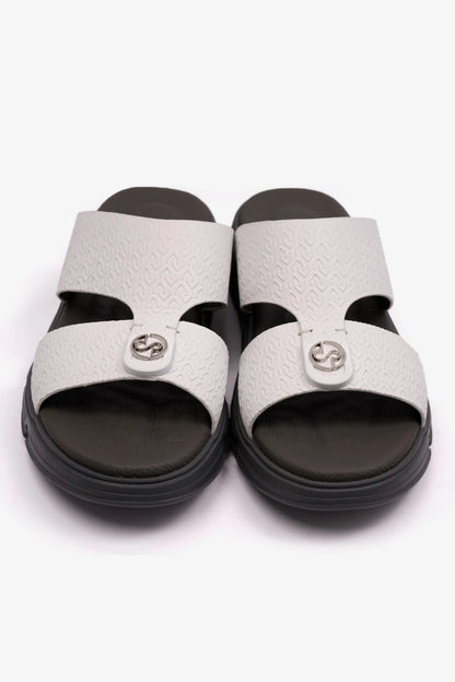 ITALIAN OUTSOLE MENS ARABIC COMFORT PLUS SANDALS WHITE