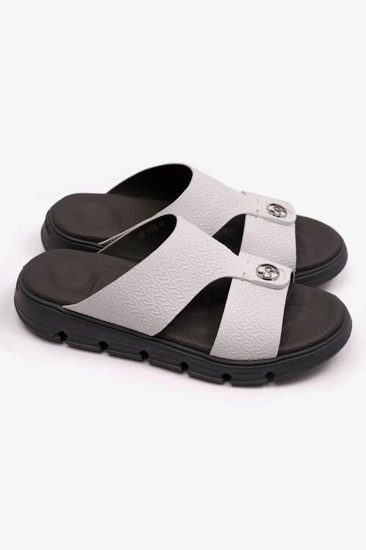 ITALIAN OUTSOLE MENS ARABIC COMFORT PLUS SANDALS WHITE