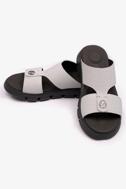 ITALIAN OUTSOLE MENS ARABIC COMFORT PLUS SANDALS WHITE