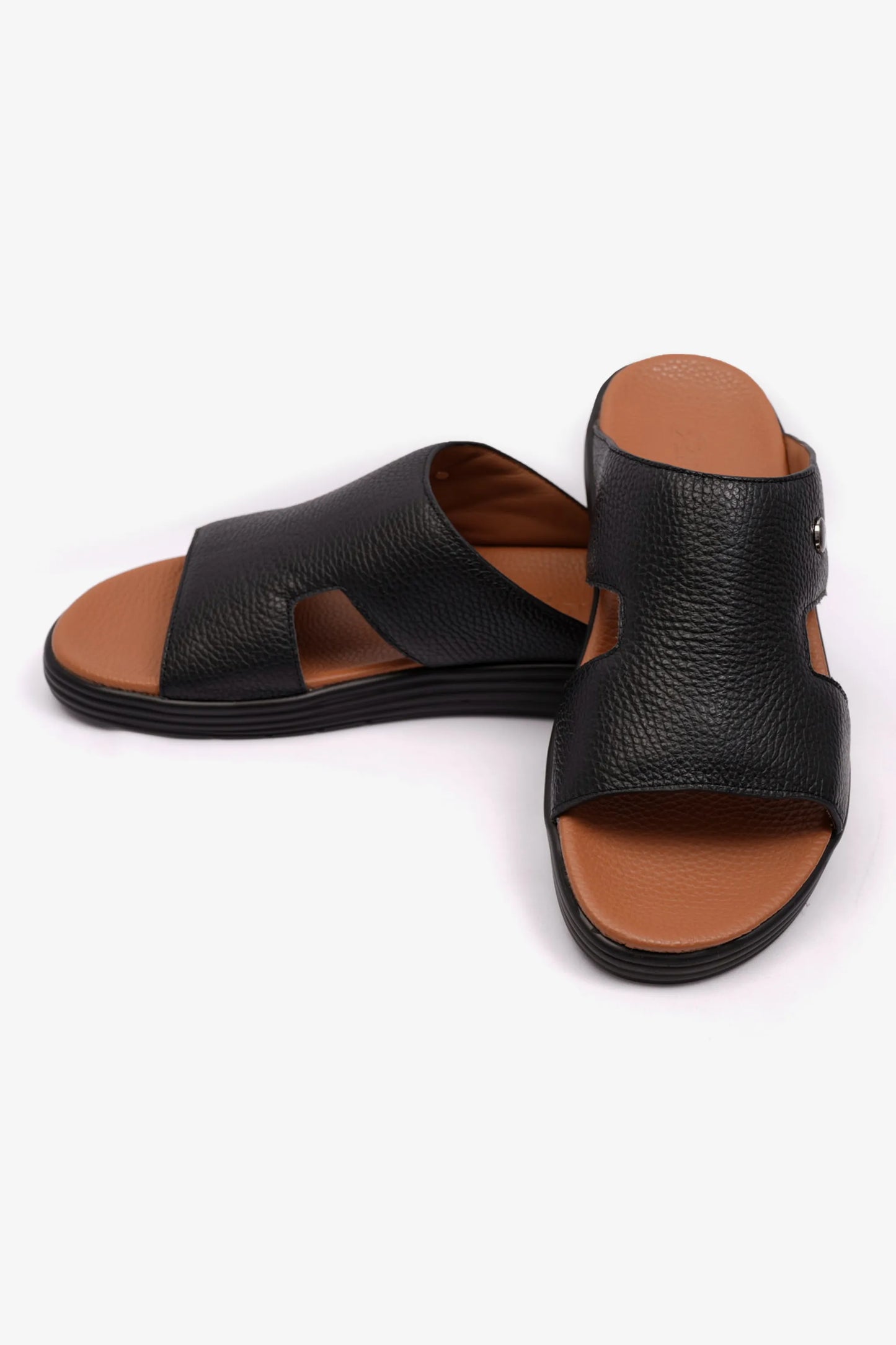 SOFT MILLED MENS ARABIC COMFORT PLUS SANDALS BLACK