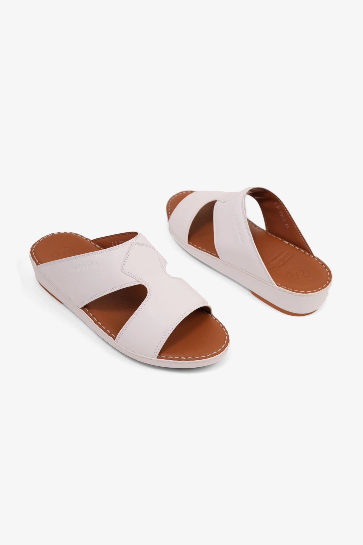 COMFORT PLUS LUXURIOUS LEATHER SANDAL FOR EVERYDAY WHITE